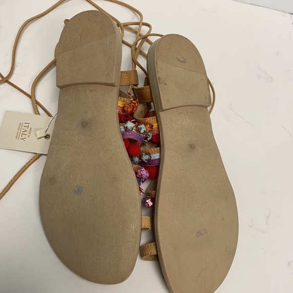 COPY - Anthropology Barbara barbieri tassel Pom lace Gladiator Sandal - Picture 4 of 16